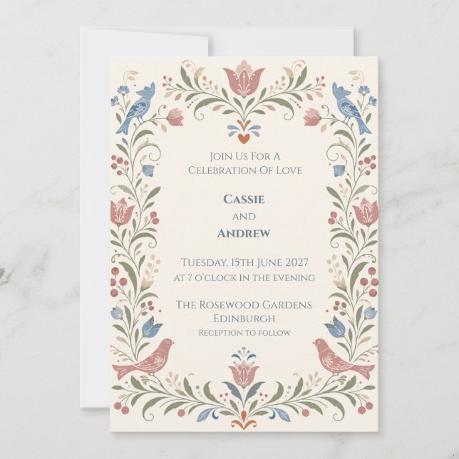 Invitación de boda personalizada (Anverso)