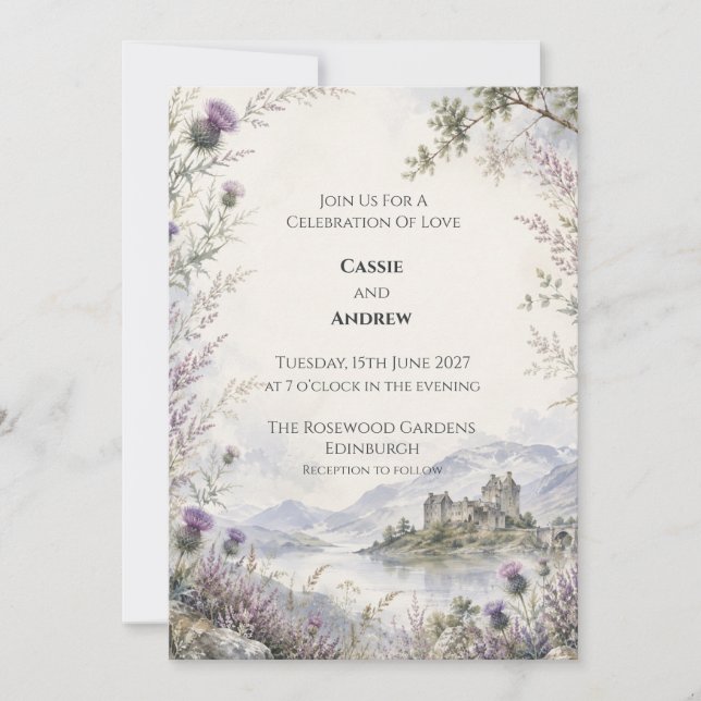 Invitación de boda personalizada (Anverso)