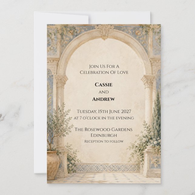 Invitación de boda personalizada (Anverso)