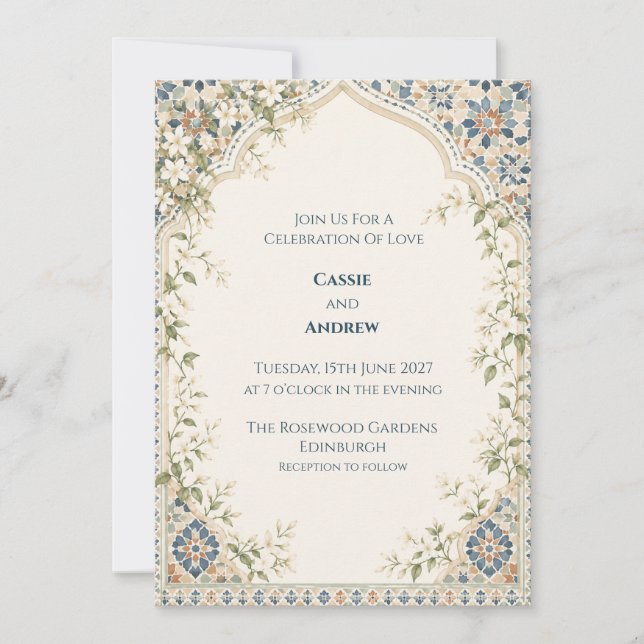 Invitación de boda personalizada (Anverso)