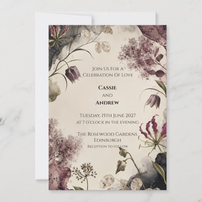 Invitación de Boda Personalizada (Anverso)