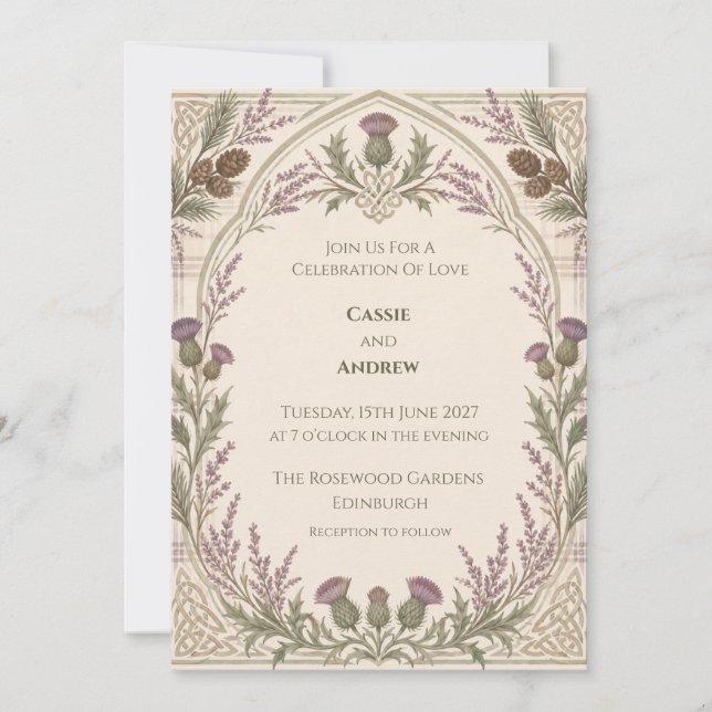 Invitación de Boda Personalizada (Anverso)