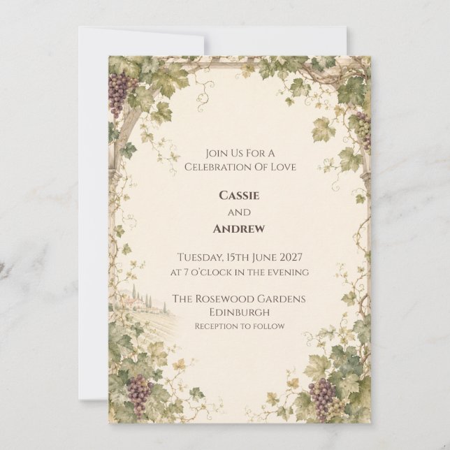Invitación de boda personalizada (Anverso)