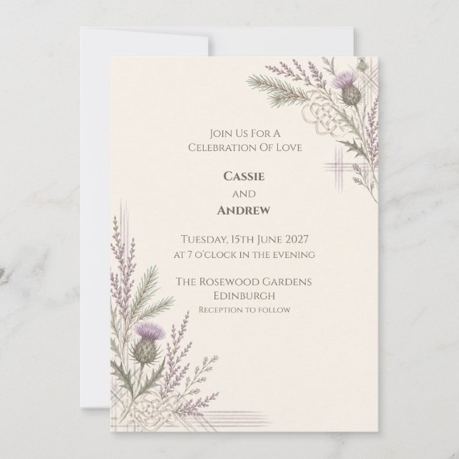 Invitación de boda personalizada (Anverso)