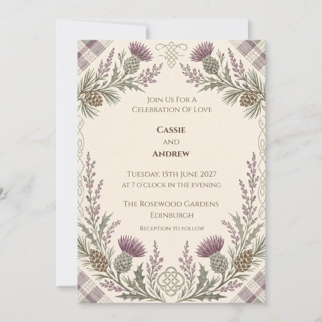 Invitación de boda personalizada (Anverso)