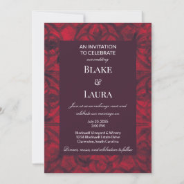 Invitación de Boda Personalizada Batik de Vino de