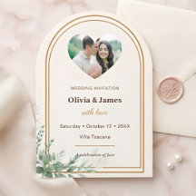 Invitación de Boda Personalizada con Foto Rústica