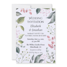 Invitación de boda personalizada con hojas grises