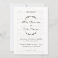 Invitación de boda personalizada con partitura mus