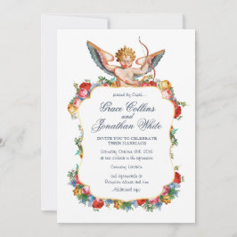 Invitación de boda personalizada Cupid angel