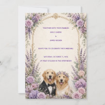 Invitación de Boda Personalizada de Labrador Retri