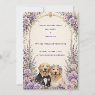 Invitación de Boda Personalizada de Labrador Retri