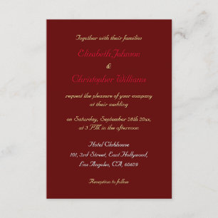 Invitación de boda personalizada elegante de oro f