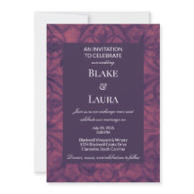 Invitación de Boda Personalizada Moonlit Plum Wint
