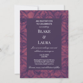 Invitación de Boda Personalizada Moonlit Plum Wint