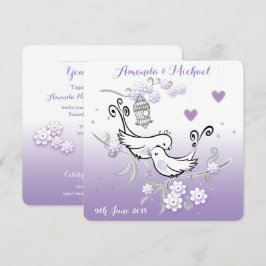 Invitación de boda personalizada para pastel love 