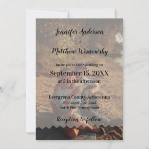 Invitación de boda personalizada por superposición