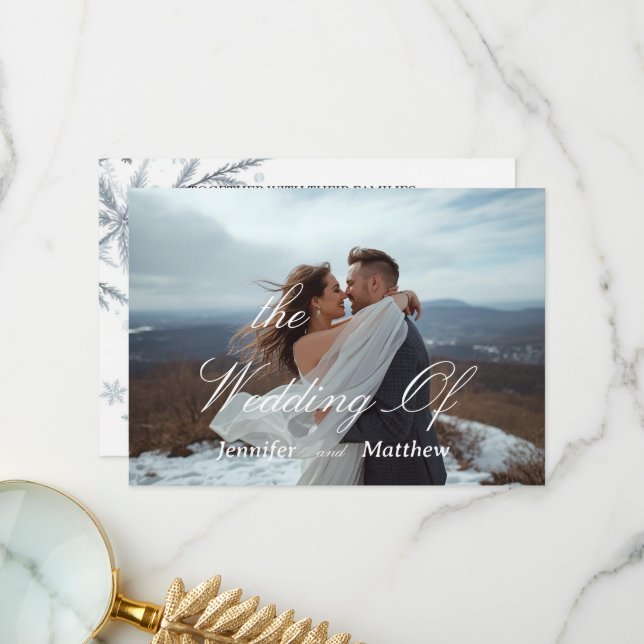 Invitación de boda personalizada simple moderna (Anverso/Reverso In Situ)