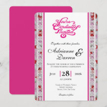Invitación de Boda Pétalo de Rosa 2 con Letras Ros