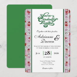 Invitación de Boda Pétalo de Rosa 2 con Letras Ver