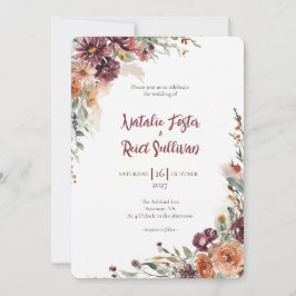 Invitación de Boda Pétalos de Ciruela