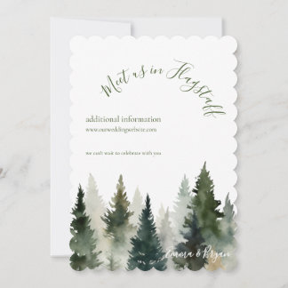 Invitación de Boda | Pinos de Bosque Acuarela