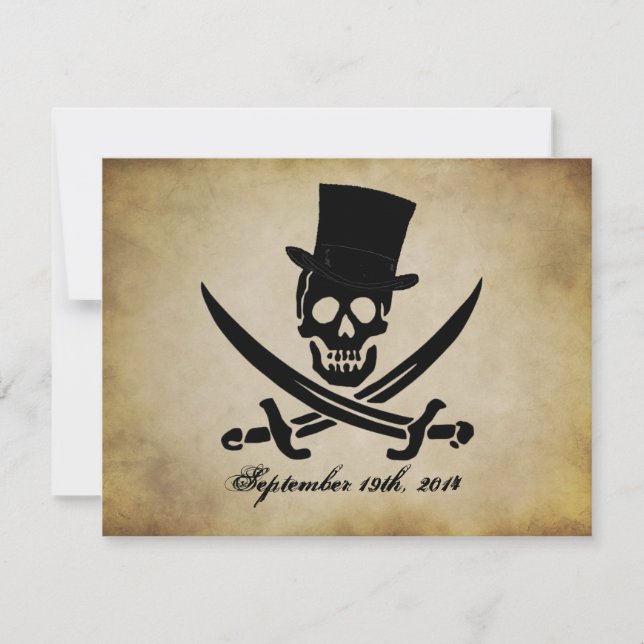 Invitación de boda pirata (Anverso)