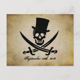 Invitación de boda pirata