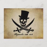 Invitación de boda pirata