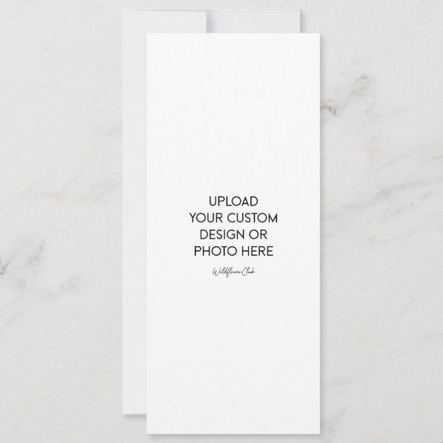 Invitación de boda plana de 4" x 9,25" (Anverso)
