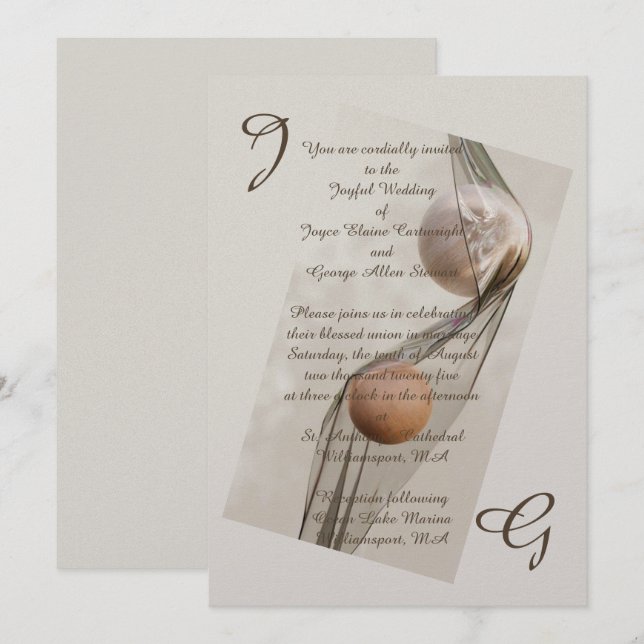 Invitación de Boda Plana de Novia Moderna 3D (Anverso / Reverso)