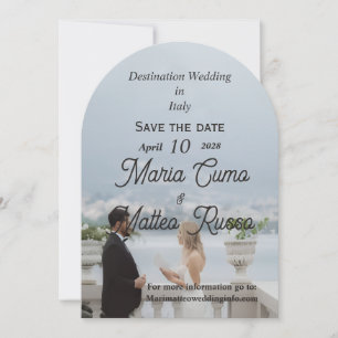 Invitación de Boda Plana para Boda de Destino
