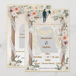Invitación de Boda | Plantilla Moderna Editable