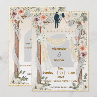 Invitación de Boda | Plantilla Moderna Editable