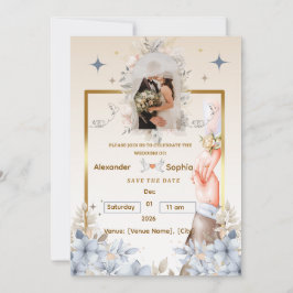 Invitación de Boda | Plantilla para Nombres y Fech