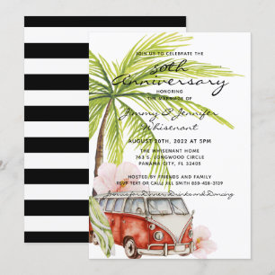 Invitación de Boda por el 50 Aniversario Tropical