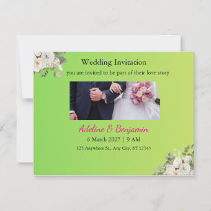 Invitación de boda por tarjeta