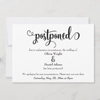 Invitación de Boda pospuesta de guión giratorio