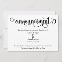 Invitación de Boda pospuesta de guión giratorio