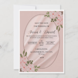 Invitación de boda premium elegante y personalizab