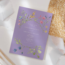 Invitación de Boda Primavera Púrpura