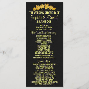 Invitación de boda Programa de cuero para flotac