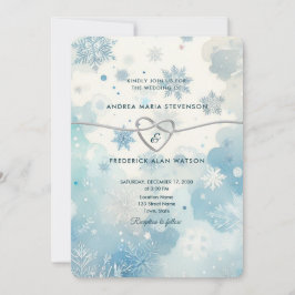 Invitación de boda QR Winter Wonderland