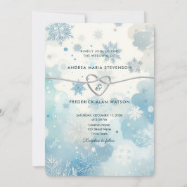 Invitación de boda QR Winter Wonderland