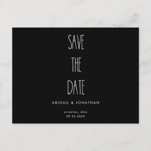 Invitación de boda RaeDunn negro y blanco Save the