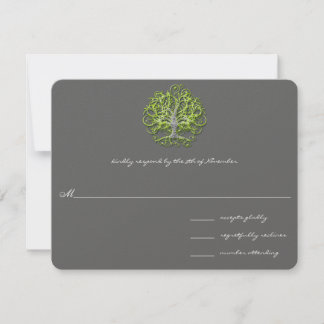 Invitación de boda Raíces de amor con remolino de 