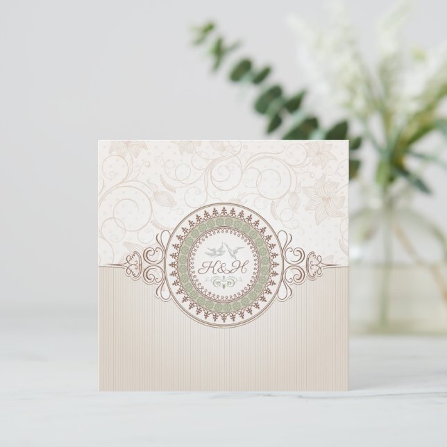 invitación de boda real (Anverso de pie)