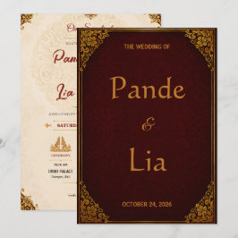 Invitación de Boda Real Balinesa