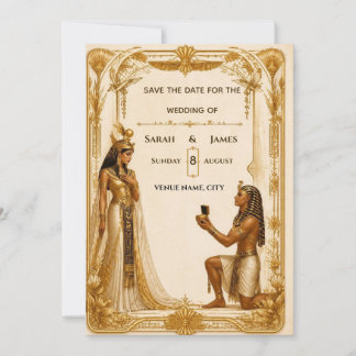 Invitación de Boda Real Faraónica | Antigua Elegan