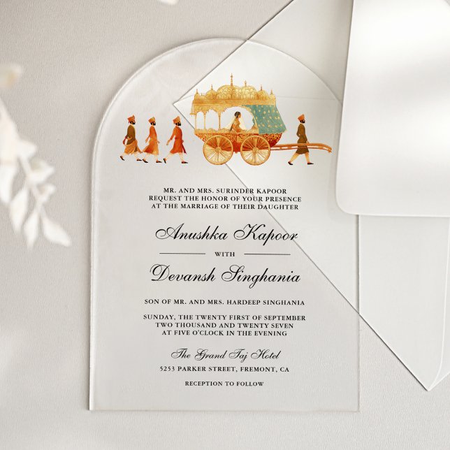 Invitación de Boda Real Vintage Queen Gold Chariot (Subido por el creador)